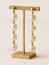 Three Tier Pearl Earrings