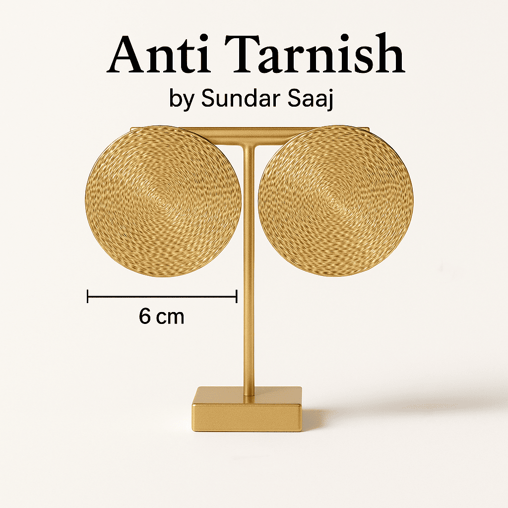 Oversized Round Statement Earrings - Image 4