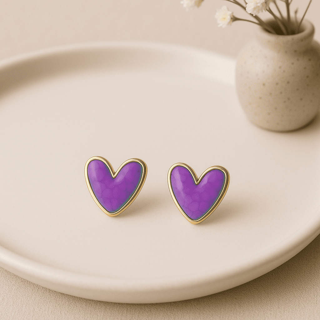 Heart Shape Studs - Image 3