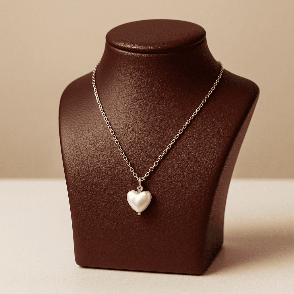 Pearl Heart Charm Pendant