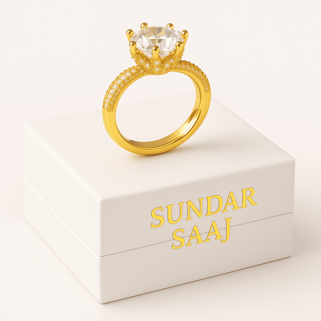 Crown Solitaire Ring - Image 3